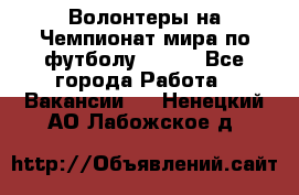 Волонтеры на Чемпионат мира по футболу 2018. - Все города Работа » Вакансии   . Ненецкий АО,Лабожское д.